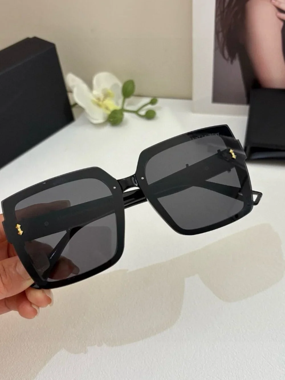 Saint Laurent Oversized Square Sunglasses - Picture 4 of 5